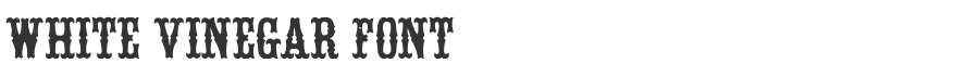 White Vinegar Font