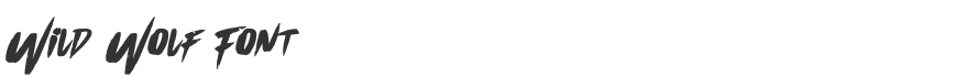 Wild Wolf Font