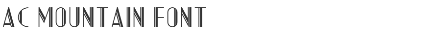 AC Mountain Font