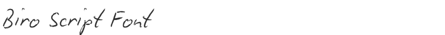 Biro Script Font