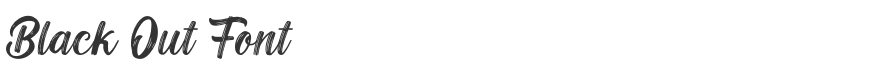 Black Out Font