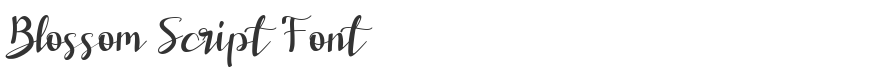 Blossom Script Font