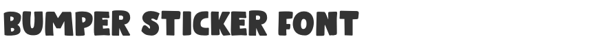 Bumper Sticker Font