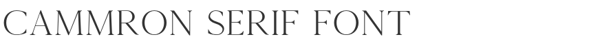 Cammron Serif Font