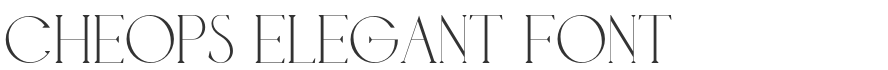 Cheops Elegant Font