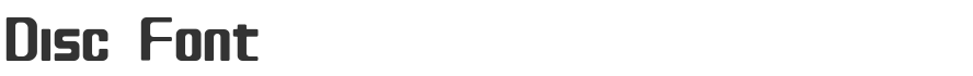 Disc Font