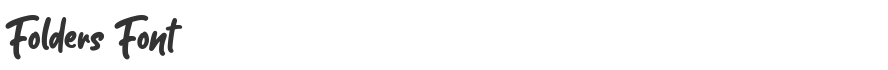 Folders Font
