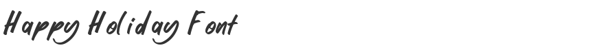Happy Holiday Font