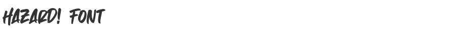 Hazard! Font