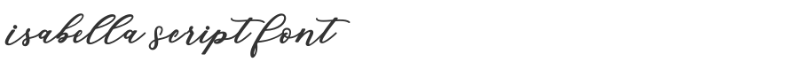 Isabella Script Font