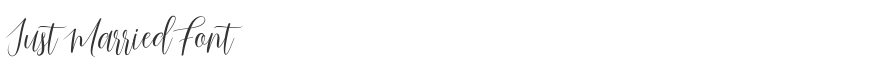 Just Married Font