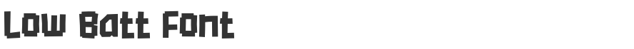 Low Batt Font