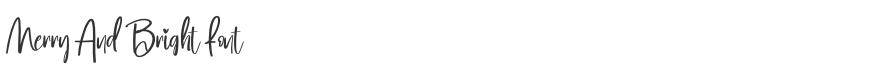 Merry And Bright Font