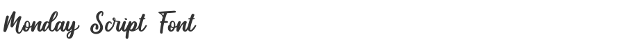 Monday Script Font