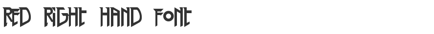 Red Right Hand Font
