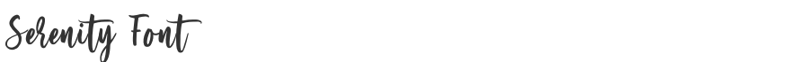 Serenity Font