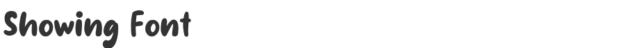 Showing Font