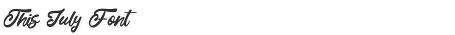 This July Font