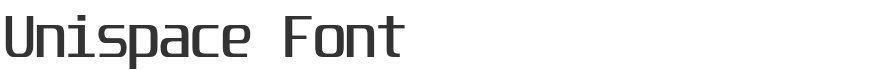 Unispace Font