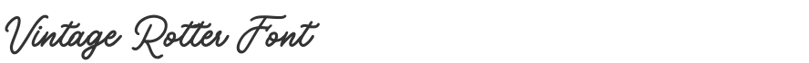 Vintage Rotter Font