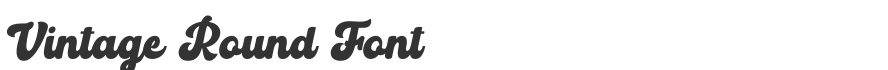 Vintage Round Font