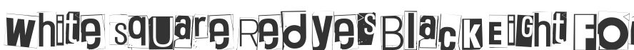 White Square Red Yes Black Eight Font