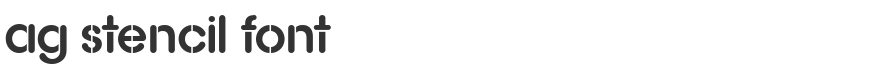 AG Stencil Font