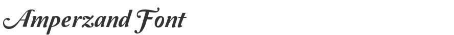Amperzand Font