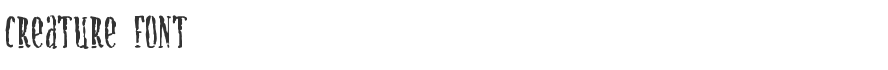 Creature Font