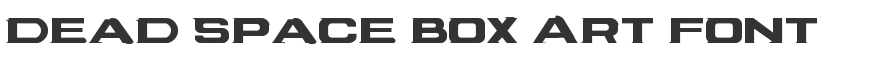 Dead Space Box Art Font