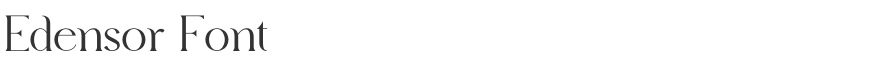 Edensor Font