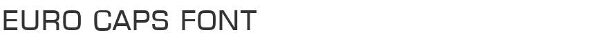 Euro Caps Font