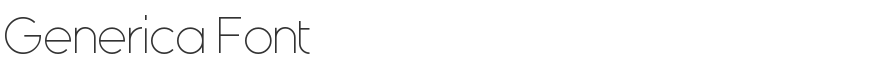 Generica Font