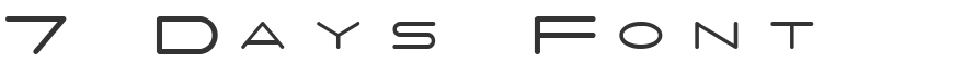 7 Days Font