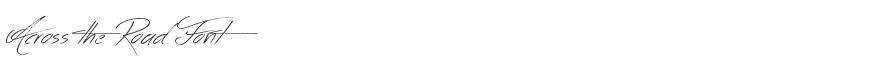Across the Road Font