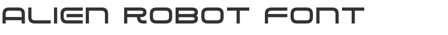 Alien Robot Font