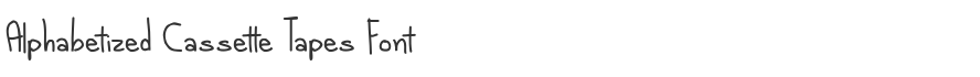 Alphabetized Cassette Tapes Font