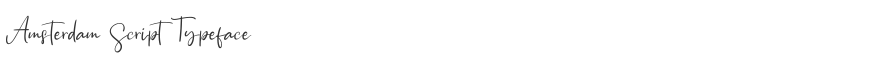 Amsterdam Script Typeface