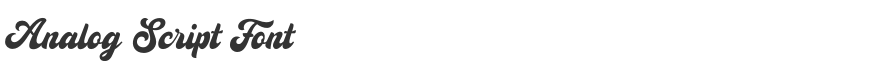 Analog Script Font