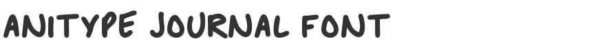 Anitype Journal Font