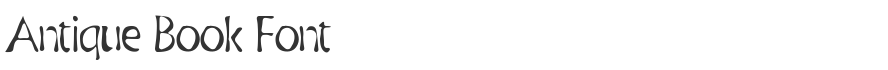 Antique Book Font