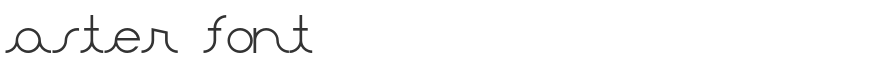 Aster Font