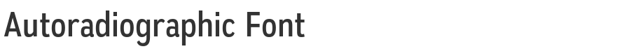 Autoradiographic Font