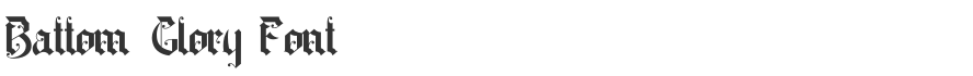 Battom Glory Font