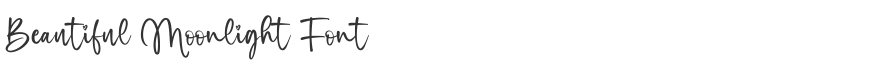 Beautiful Moonlight Font
