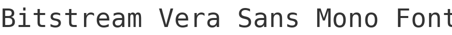 Bitstream Vera Sans Mono Font