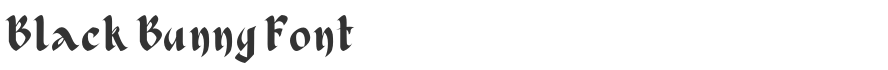 Black Bunny Font