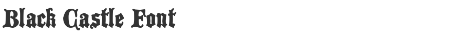Black Castle Font