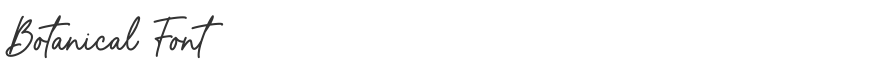 Botanical Font