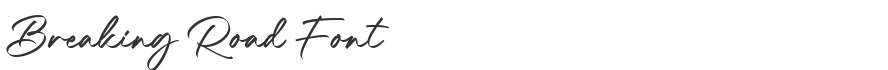 Breaking Road Font